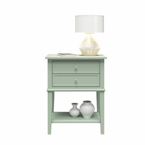 Ameriwood Home Franklin Accent Table with 2 Drawers - Pale Green