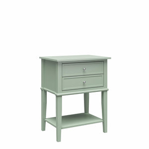 Ameriwood Home Franklin Accent Table with 2 Drawers - Pale Green