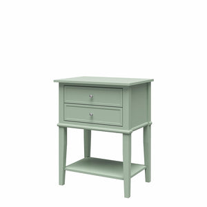 Ameriwood Home Franklin Accent Table with 2 Drawers - Pale Green
