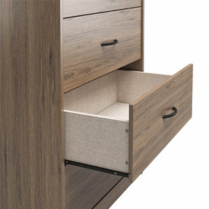 Ameriwood Home Emery 5 Drawer Dresser - Rustic Oak - 5 Drawer
