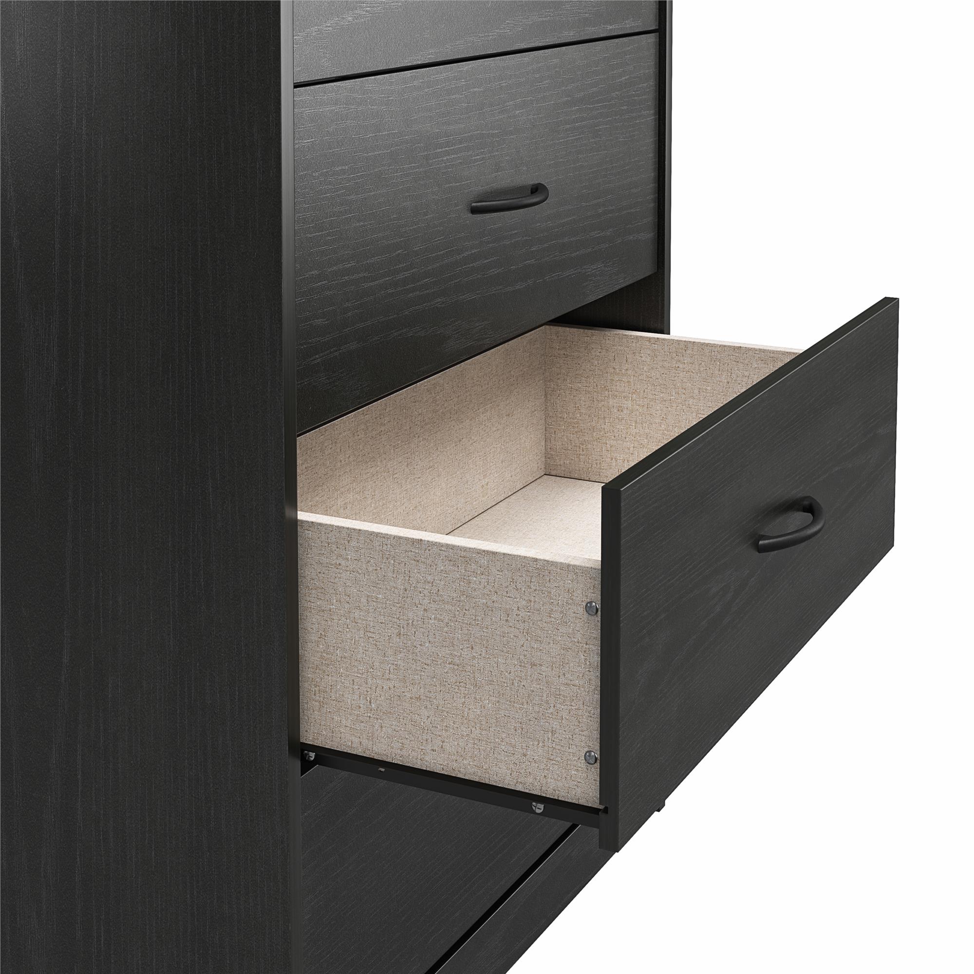 Ameriwood Home Emery 5 Drawer Dresser - Black Oak - 5 Drawer