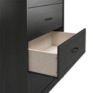 Ameriwood Home Emery 5 Drawer Dresser - Black Oak - 5 Drawer
