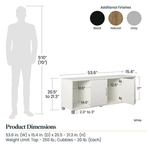 Systembuild Evolution Lory Shoe Storage Bench - White