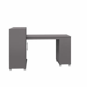 Systembuild Evolution Camberly Hobby and Craft Desk with Storage Cabinet - Graphite Grey