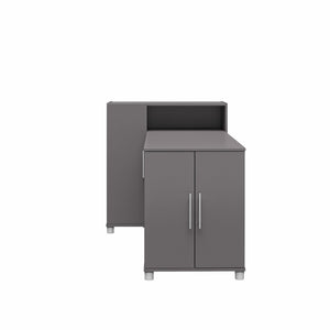Systembuild Evolution Camberly Hobby and Craft Desk with Storage Cabinet - Graphite Grey