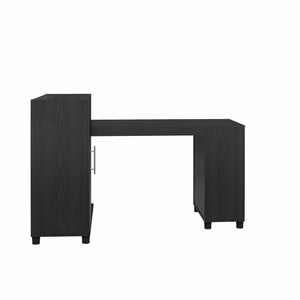 Systembuild Evolution Camberly Hobby and Craft Desk with Storage Cabinet - Black Oak