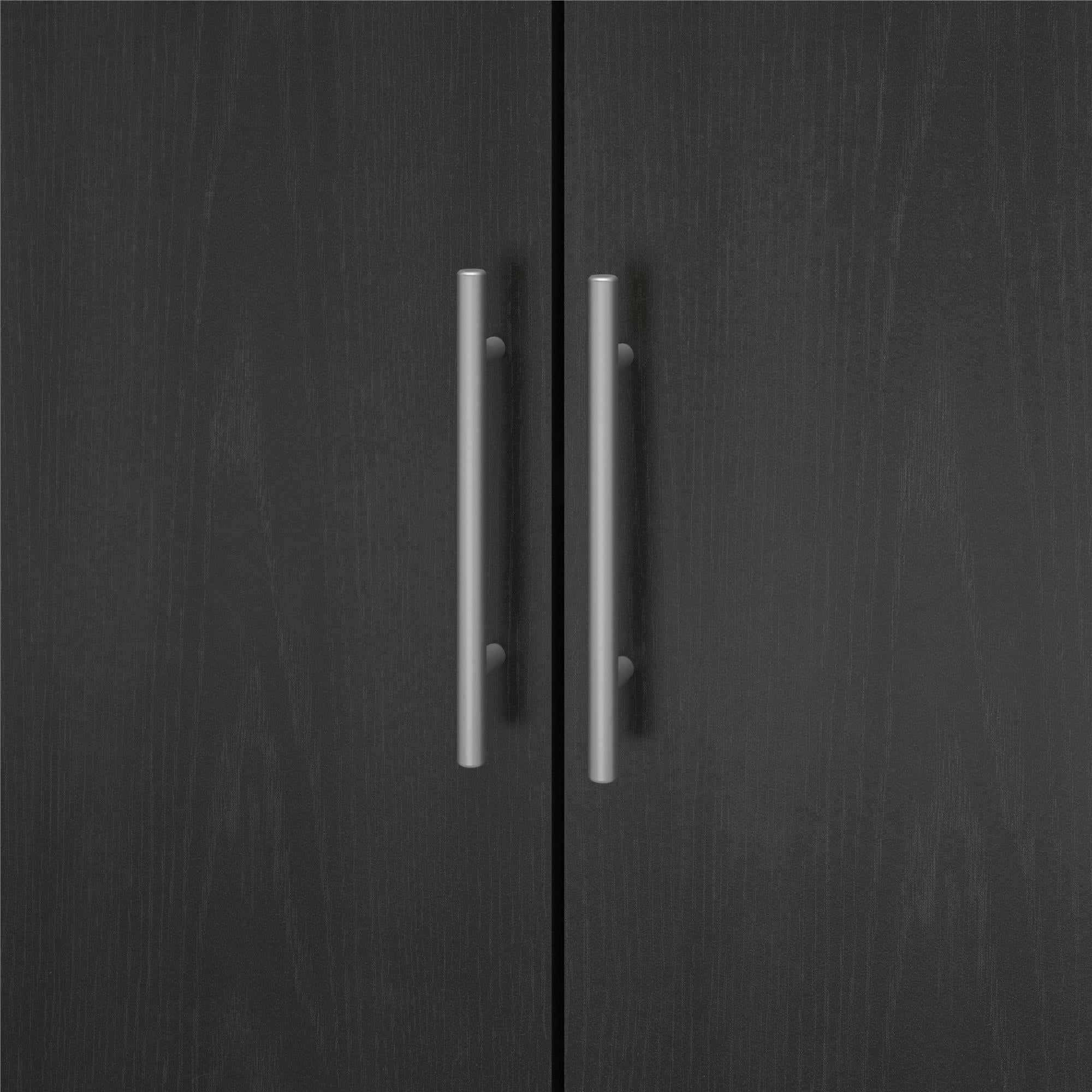 Systembuild Evolution Camberly 2 Door Wall Cabinet with Hanging Rod - Black Oak