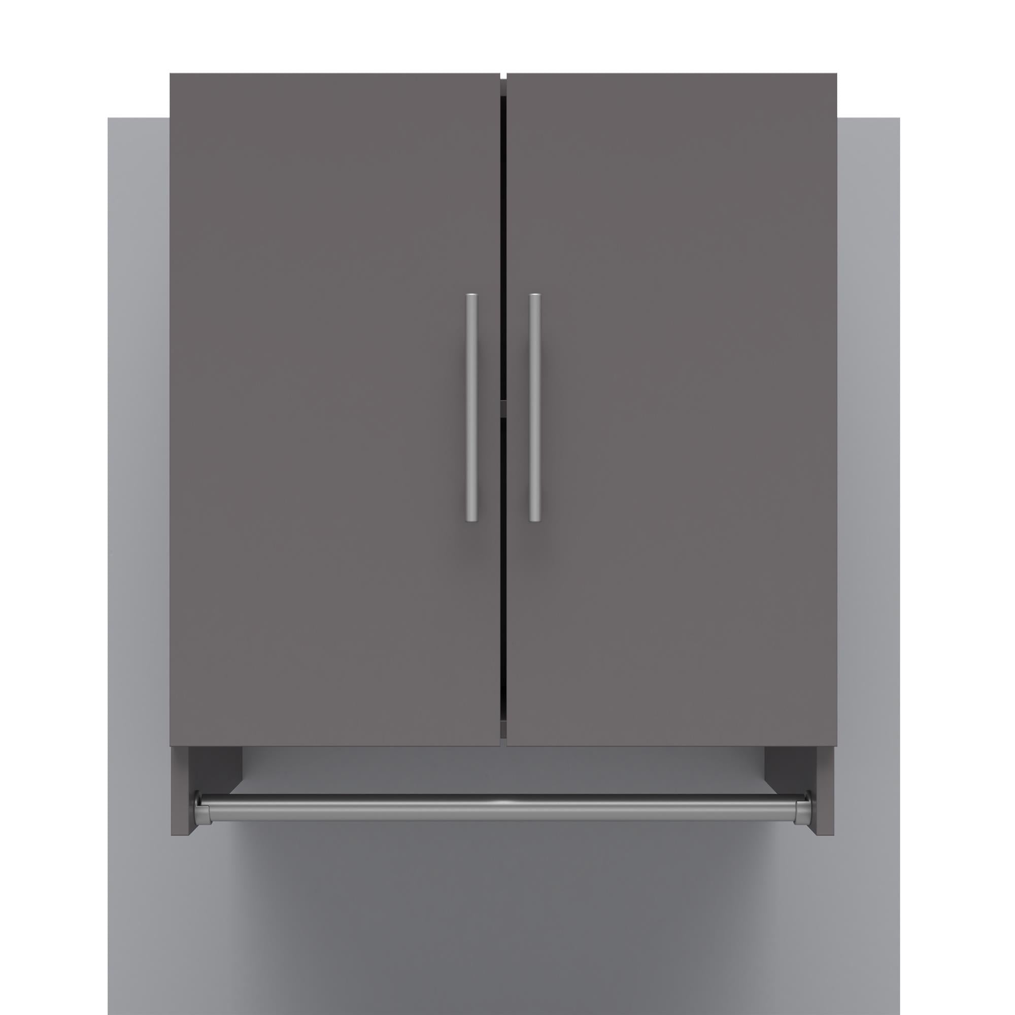 Systembuild Evolution Camberly 2 Door Wall Cabinet with Hanging Rod - Graphite Grey