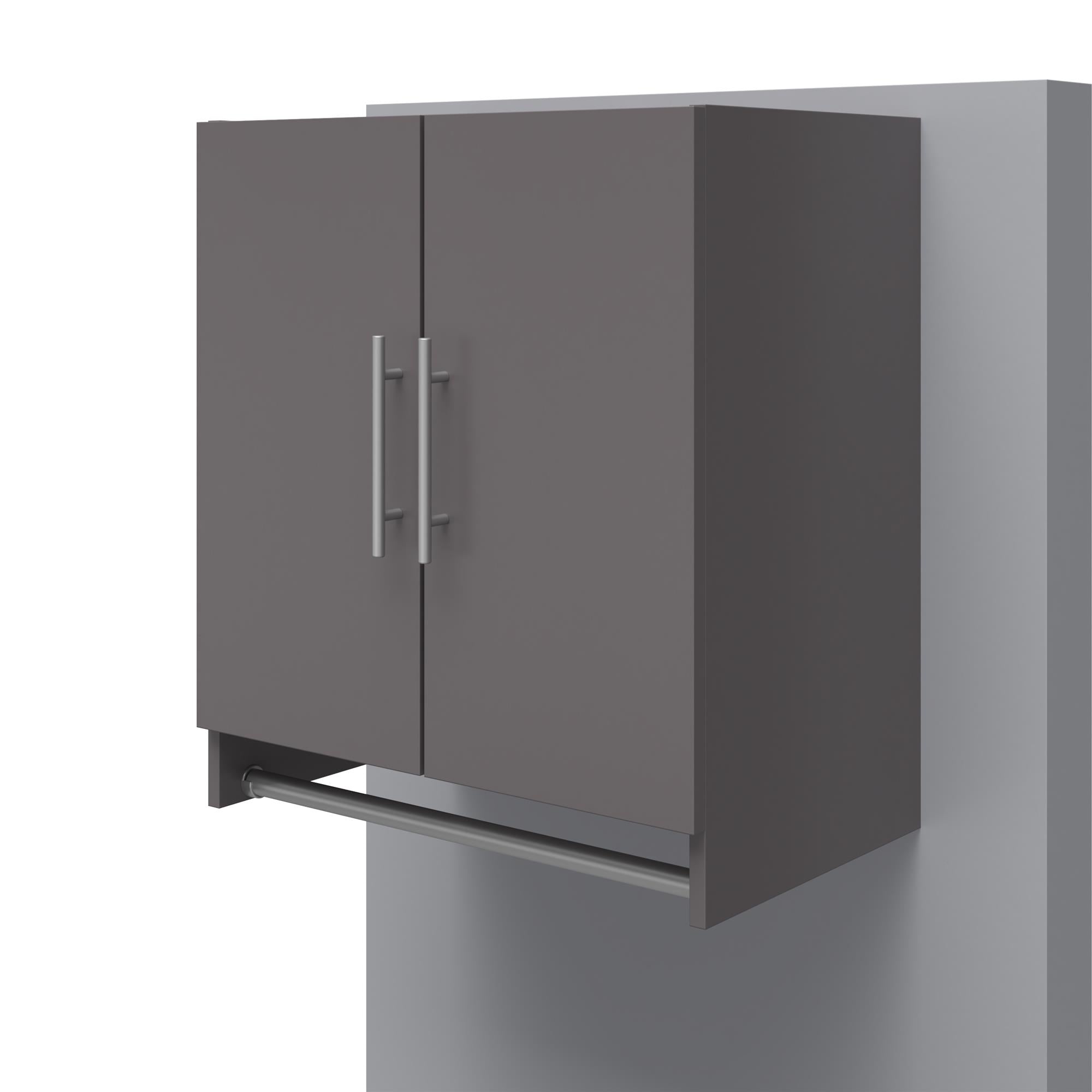Systembuild Evolution Camberly 2 Door Wall Cabinet with Hanging Rod - Graphite Grey