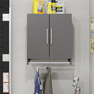 Systembuild Evolution Camberly 2 Door Wall Cabinet with Hanging Rod - Graphite Grey
