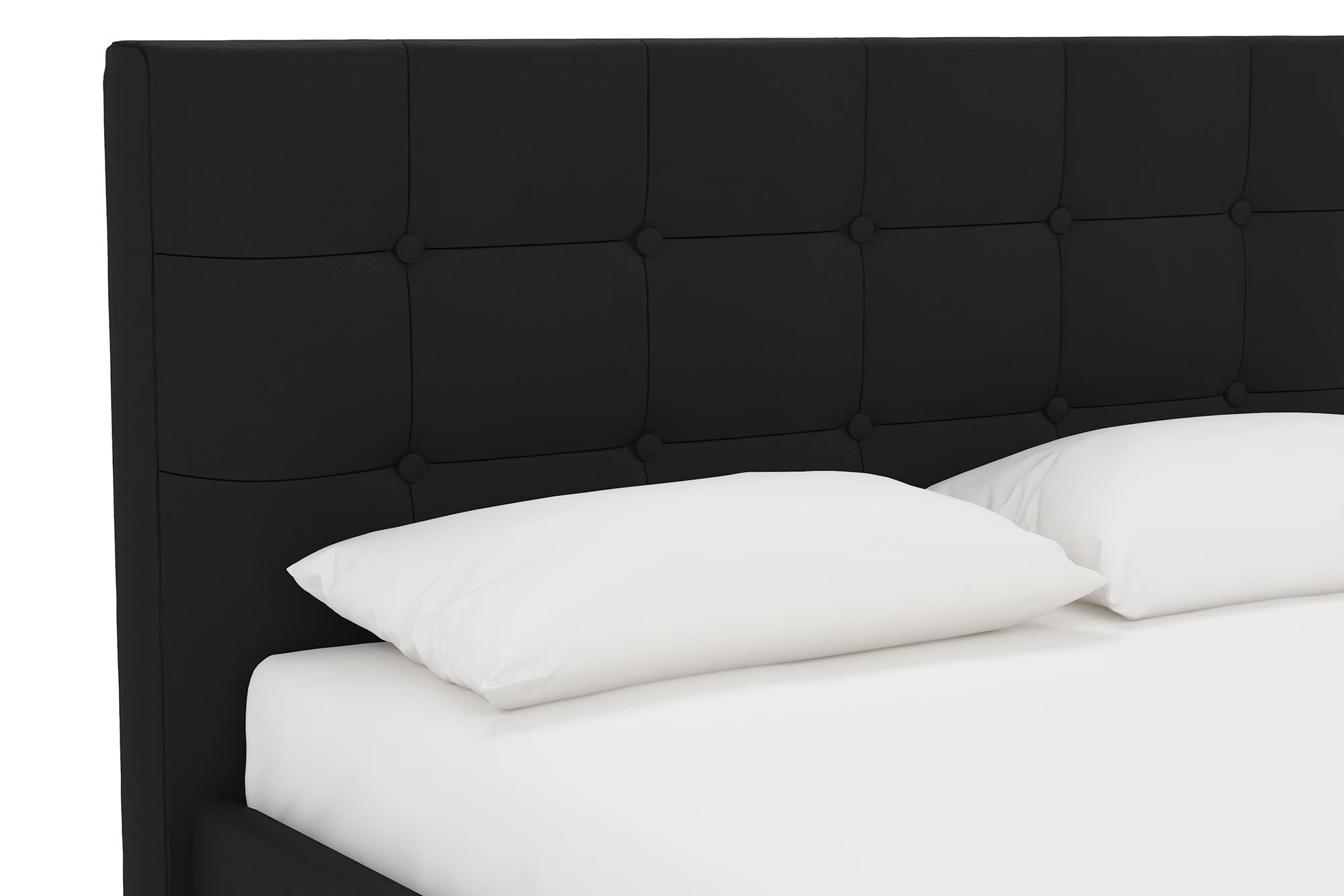 DHP Rose Upholstered Bed Frame - Black - Full
