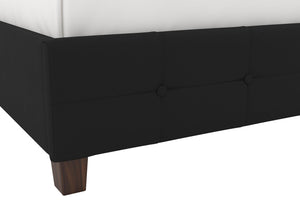 DHP Rose Upholstered Bed Frame - Black - Full