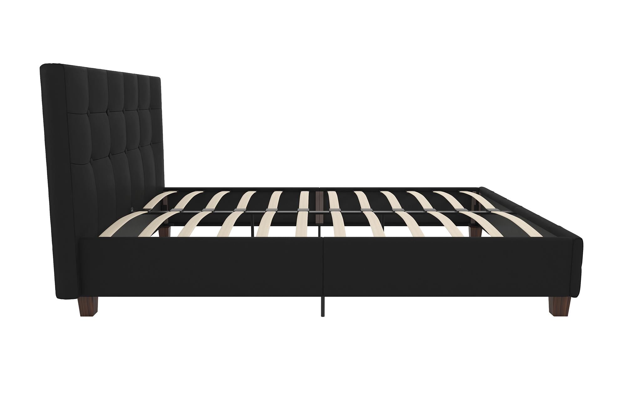 DHP Rose Upholstered Bed Frame - Black - Full