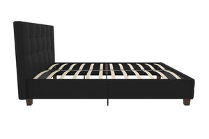 DHP Rose Upholstered Bed Frame - Black - Full