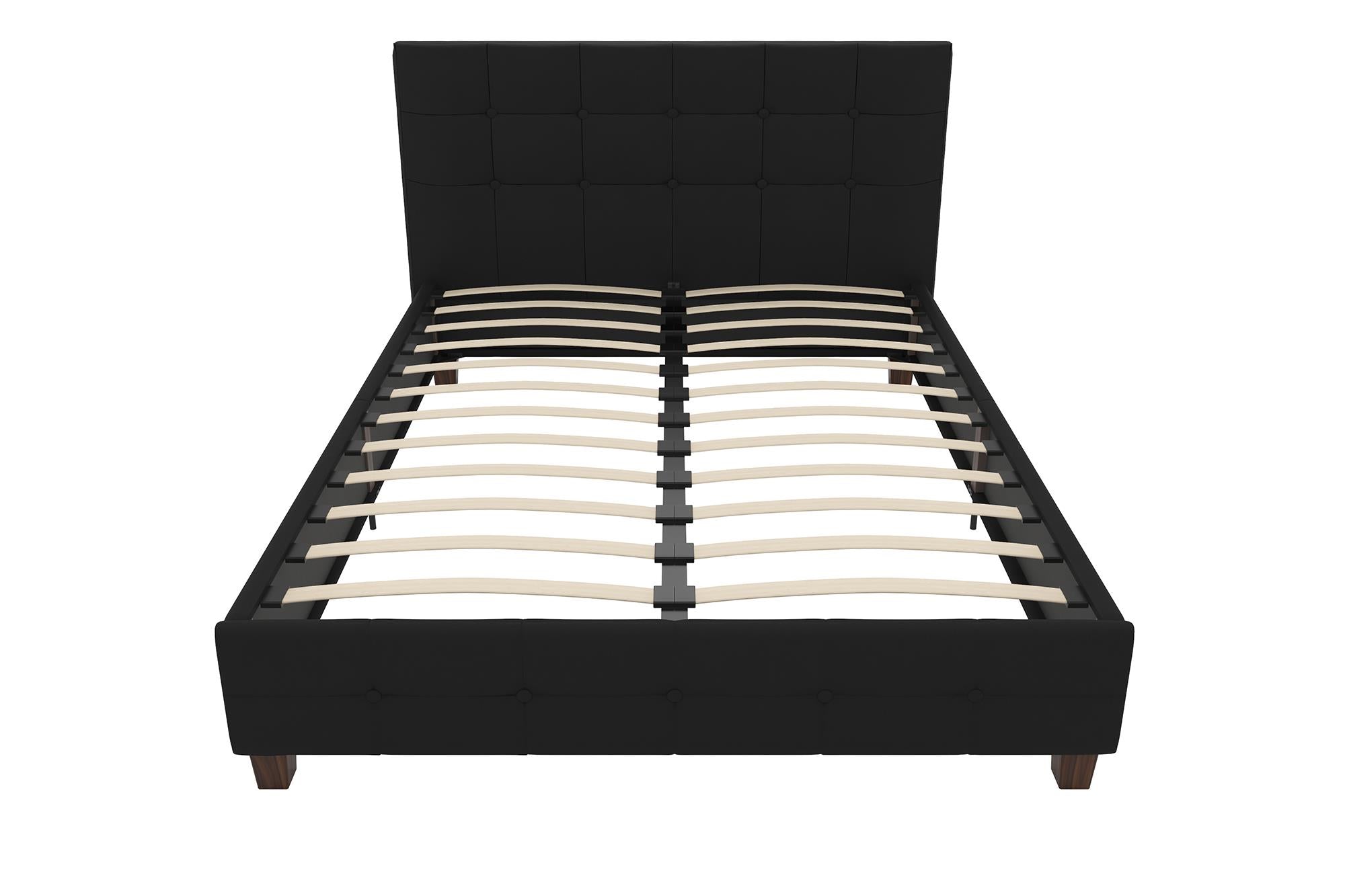 DHP Rose Upholstered Bed Frame - Black - Full