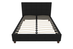 DHP Rose Upholstered Bed Frame - Black - Full
