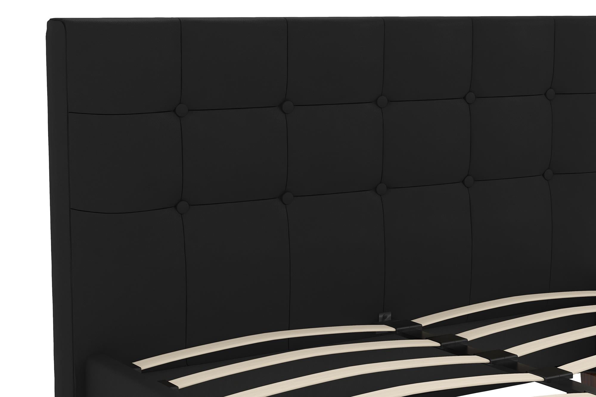DHP Rose Upholstered Bed Frame - Black - Full
