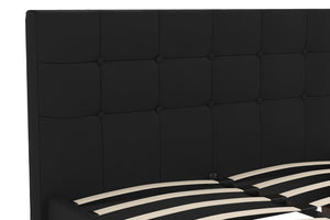 DHP Rose Upholstered Bed Frame - Black - Full