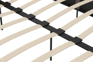 DHP Rose Upholstered Bed Frame - Black - Full