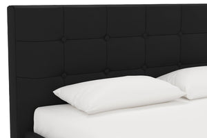 DHP Rose Upholstered Bed Frame - Black - Queen