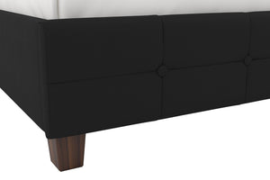 DHP Rose Upholstered Bed Frame - Black - Queen