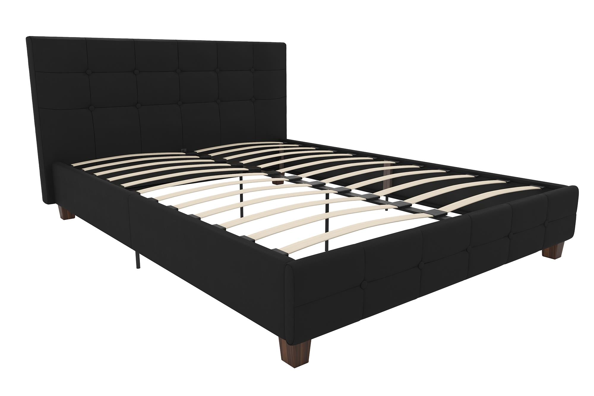 DHP Rose Upholstered Bed Frame - Black - Queen