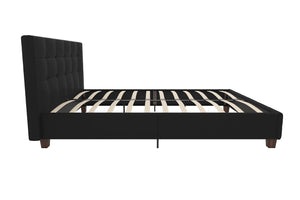 DHP Rose Upholstered Bed Frame - Black - Queen