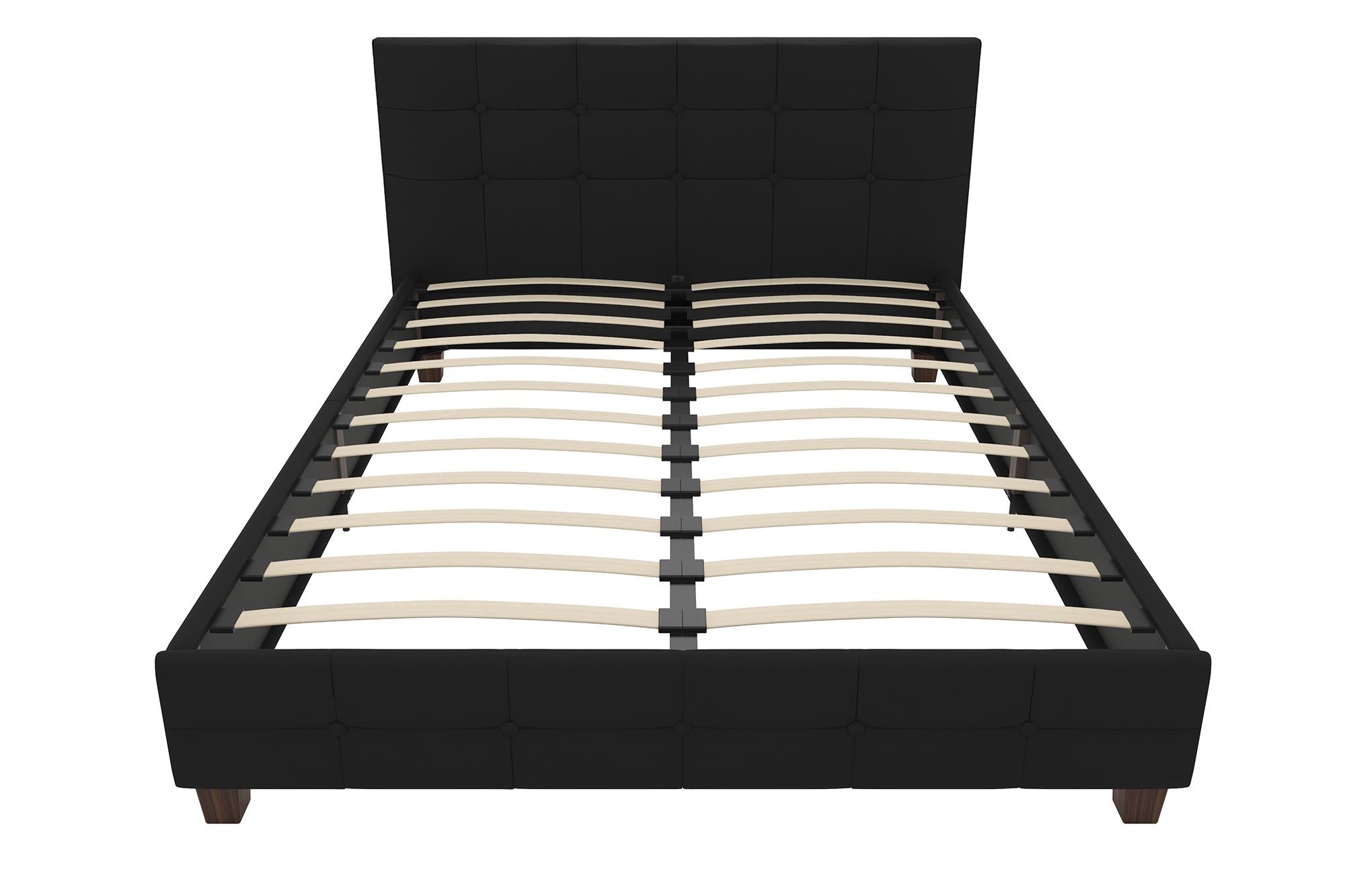 DHP Rose Upholstered Bed Frame - Black - Queen