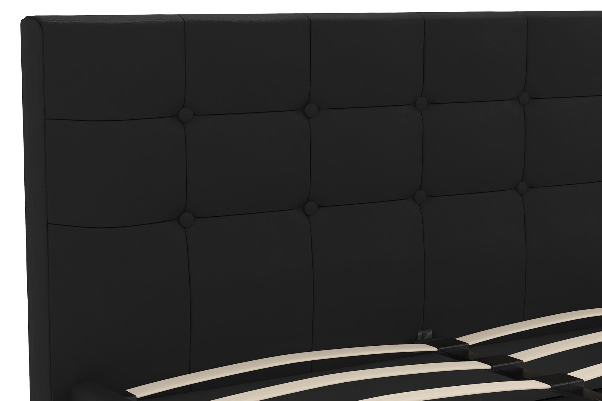 DHP Rose Upholstered Bed Frame - Black - Queen