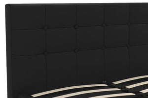 DHP Rose Upholstered Bed Frame - Black - Queen