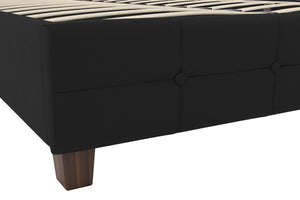 DHP Rose Upholstered Bed Frame - Black - Queen