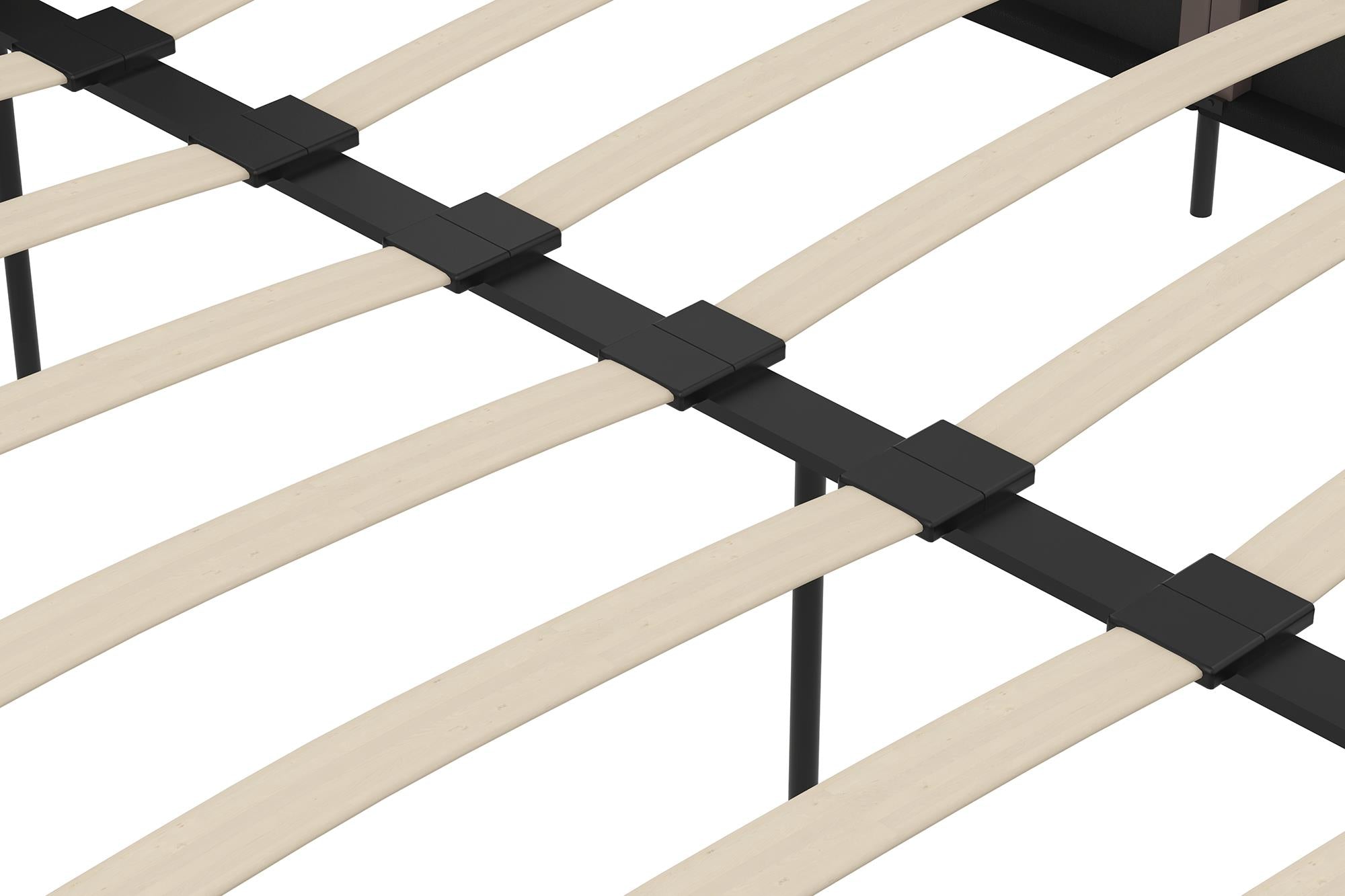 DHP Rose Upholstered Bed Frame - Black - Queen