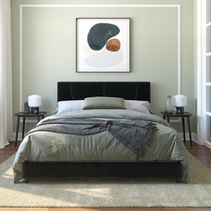 RealRooms Maverick Upholstered Bed - Black - Full