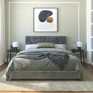 RealRooms Maverick Upholstered Bed - Gray - Full
