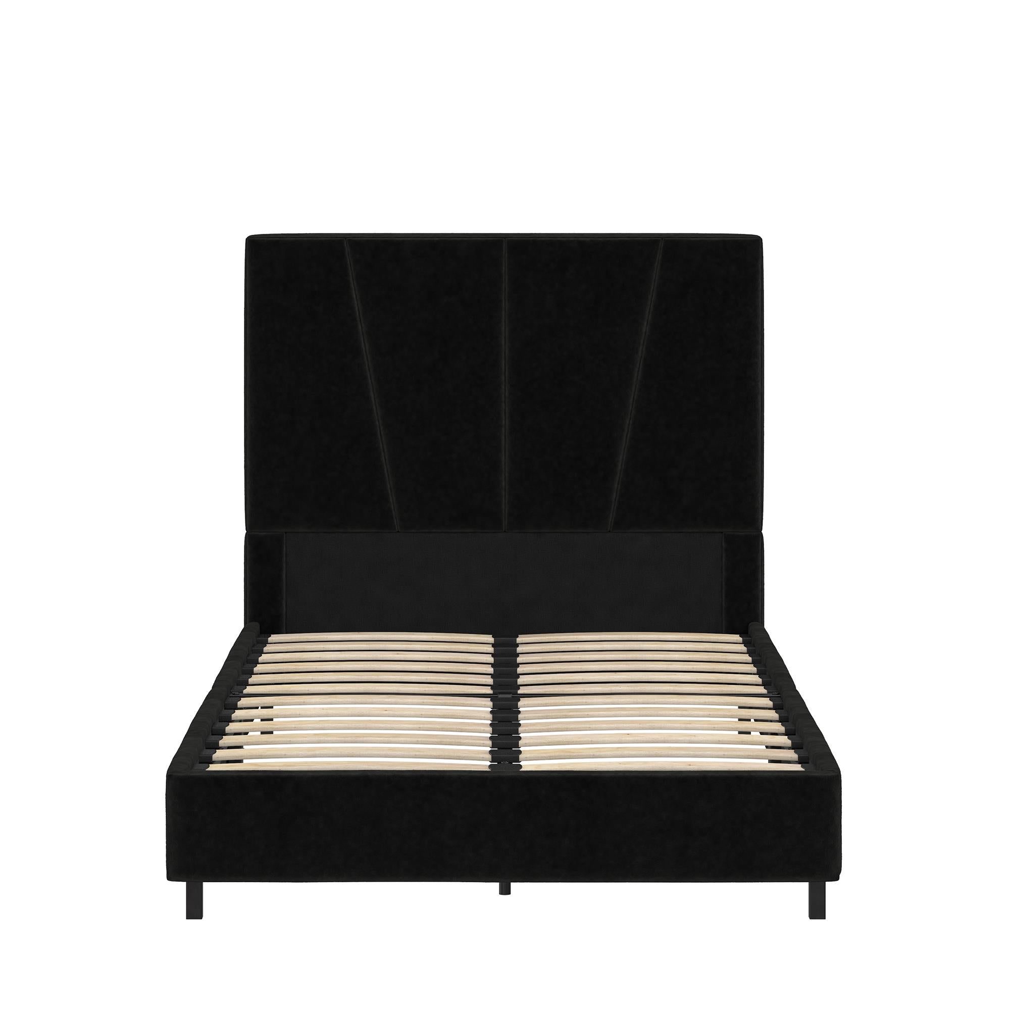 RealRooms Maverick Upholstered Bed - Black - Twin