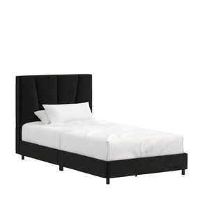 RealRooms Maverick Upholstered Bed - Black - Twin