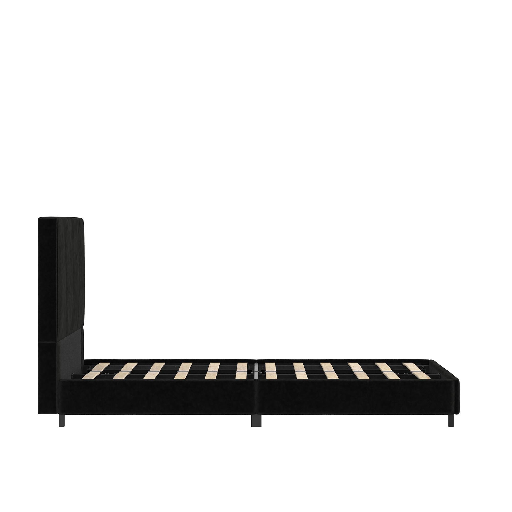 RealRooms Maverick Upholstered Bed - Black - Twin