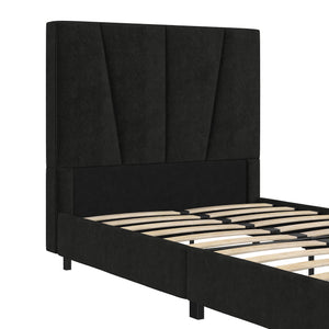 RealRooms Maverick Upholstered Bed - Black - Twin
