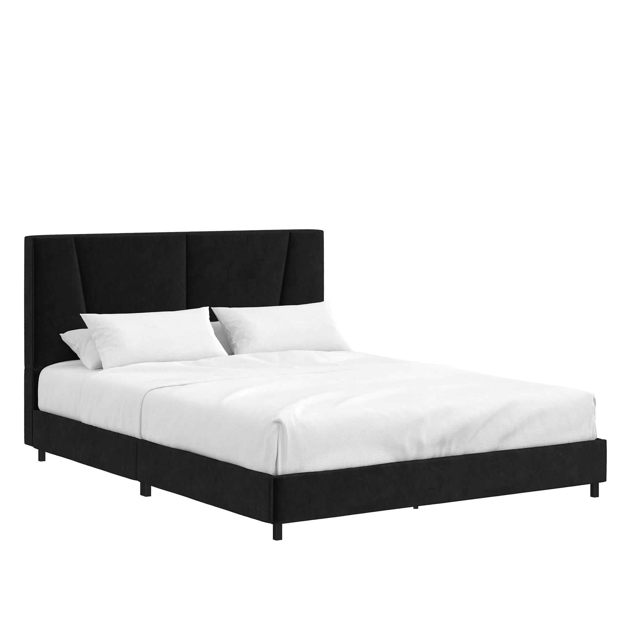RealRooms Maverick Upholstered Bed - Black - Full