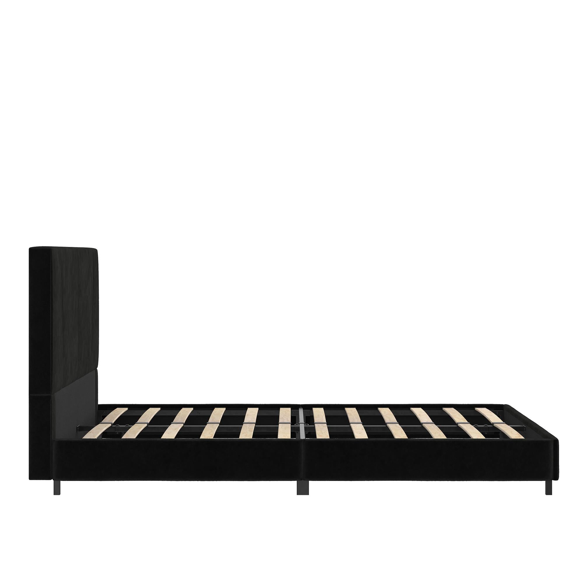 RealRooms Maverick Upholstered Bed - Black - Queen
