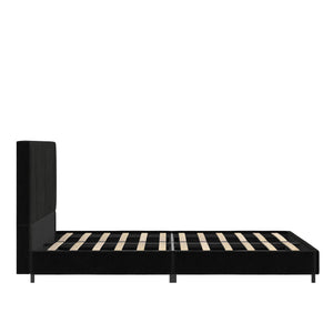 RealRooms Maverick Upholstered Bed - Black - Queen