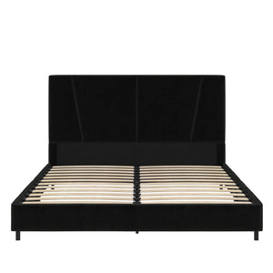 RealRooms Maverick Upholstered Bed - Black - Full