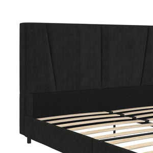 RealRooms Maverick Upholstered Bed - Black - Queen