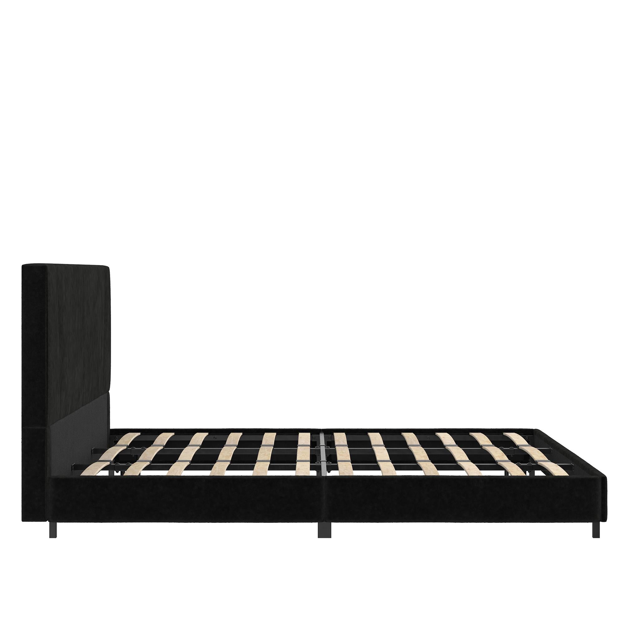 RealRooms Maverick Upholstered Bed - Black - King