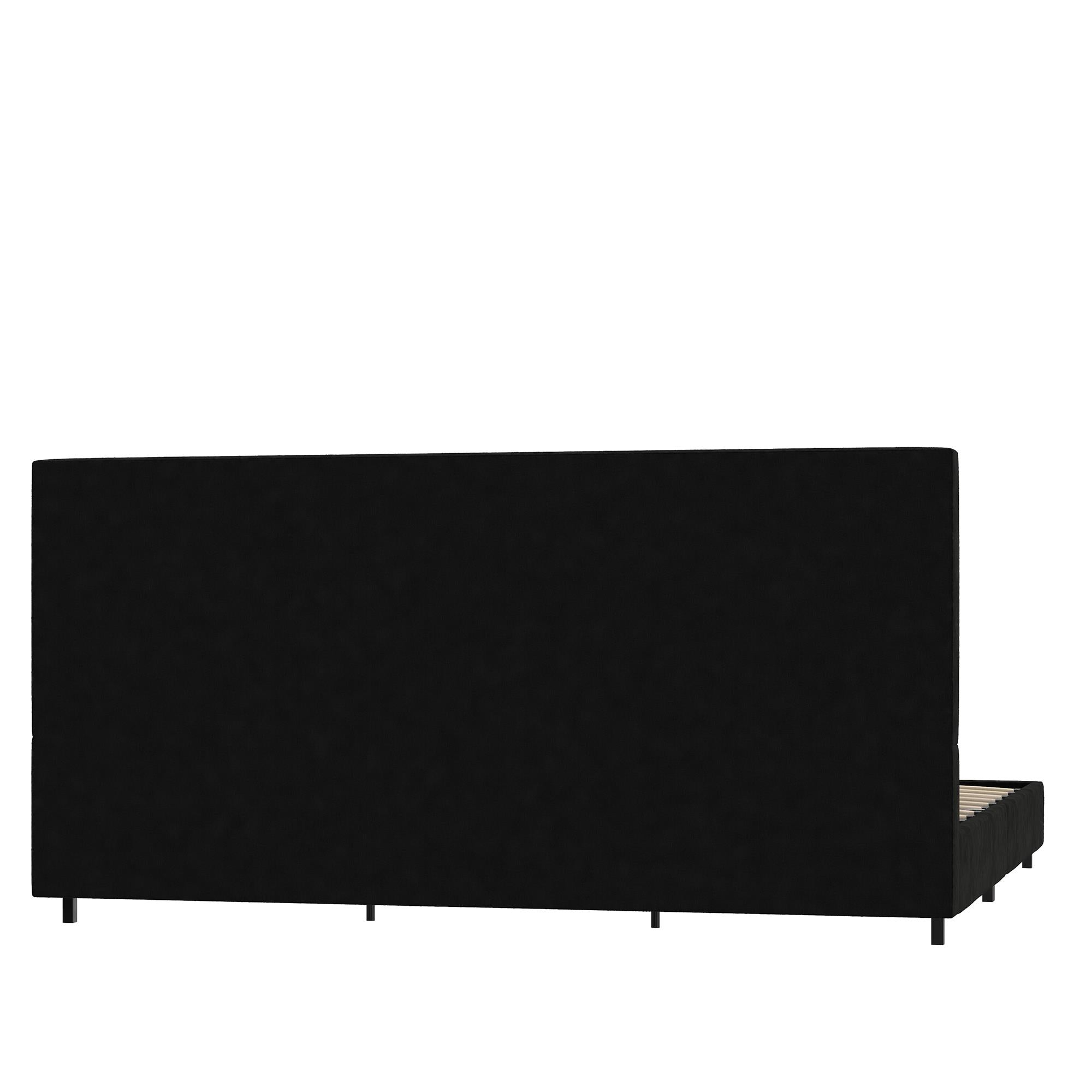 RealRooms Maverick Upholstered Bed - Black - King