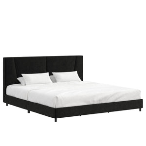 RealRooms Maverick Upholstered Bed - Black - King
