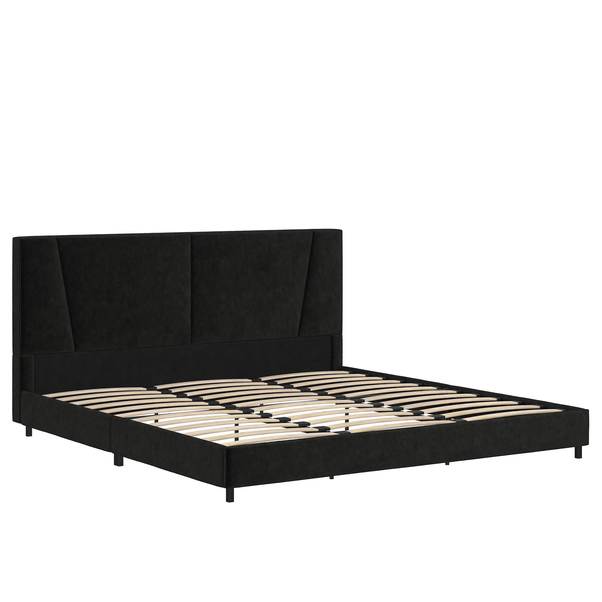 RealRooms Maverick Upholstered Bed - Black - King