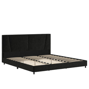 RealRooms Maverick Upholstered Bed - Black - King
