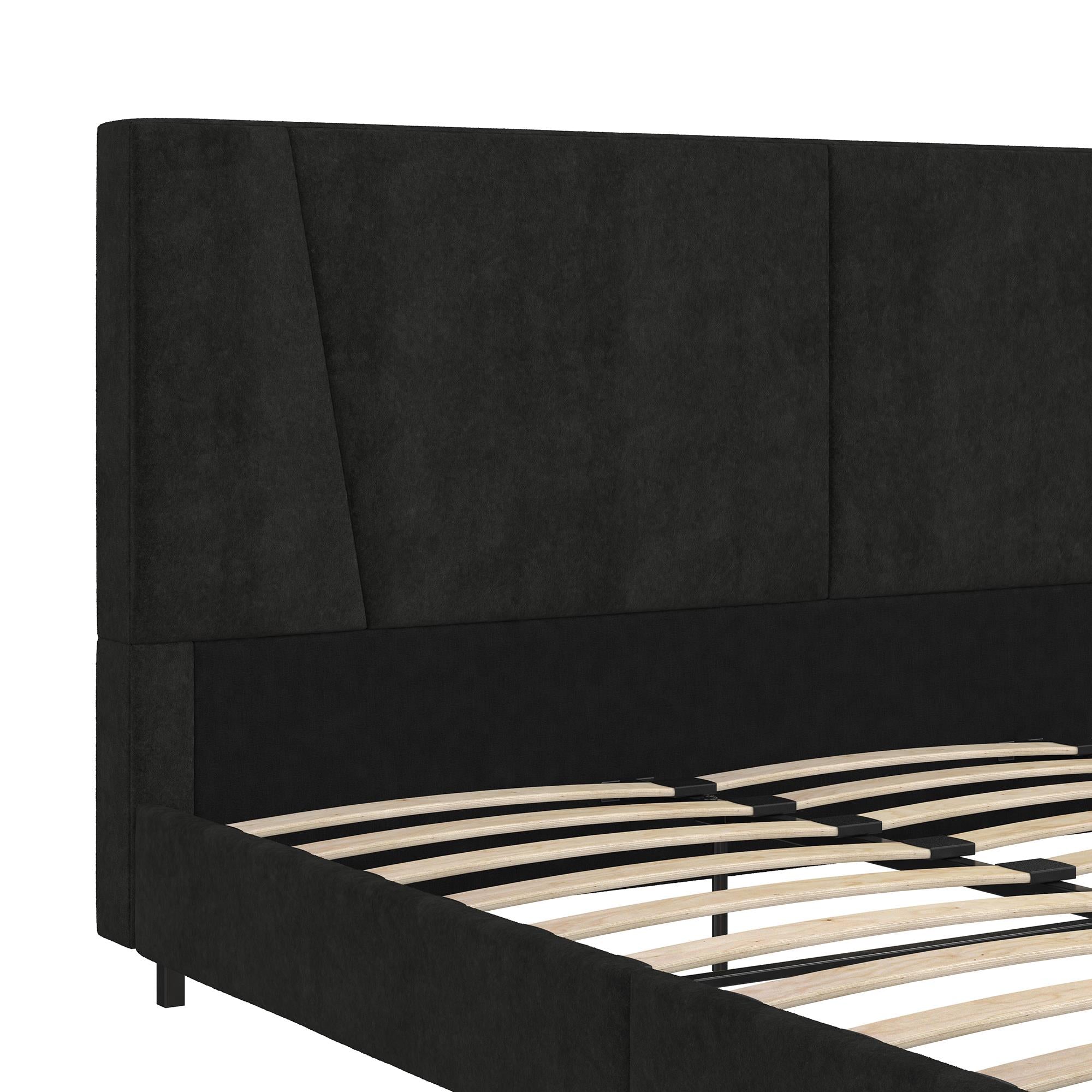 RealRooms Maverick Upholstered Bed - Black - King