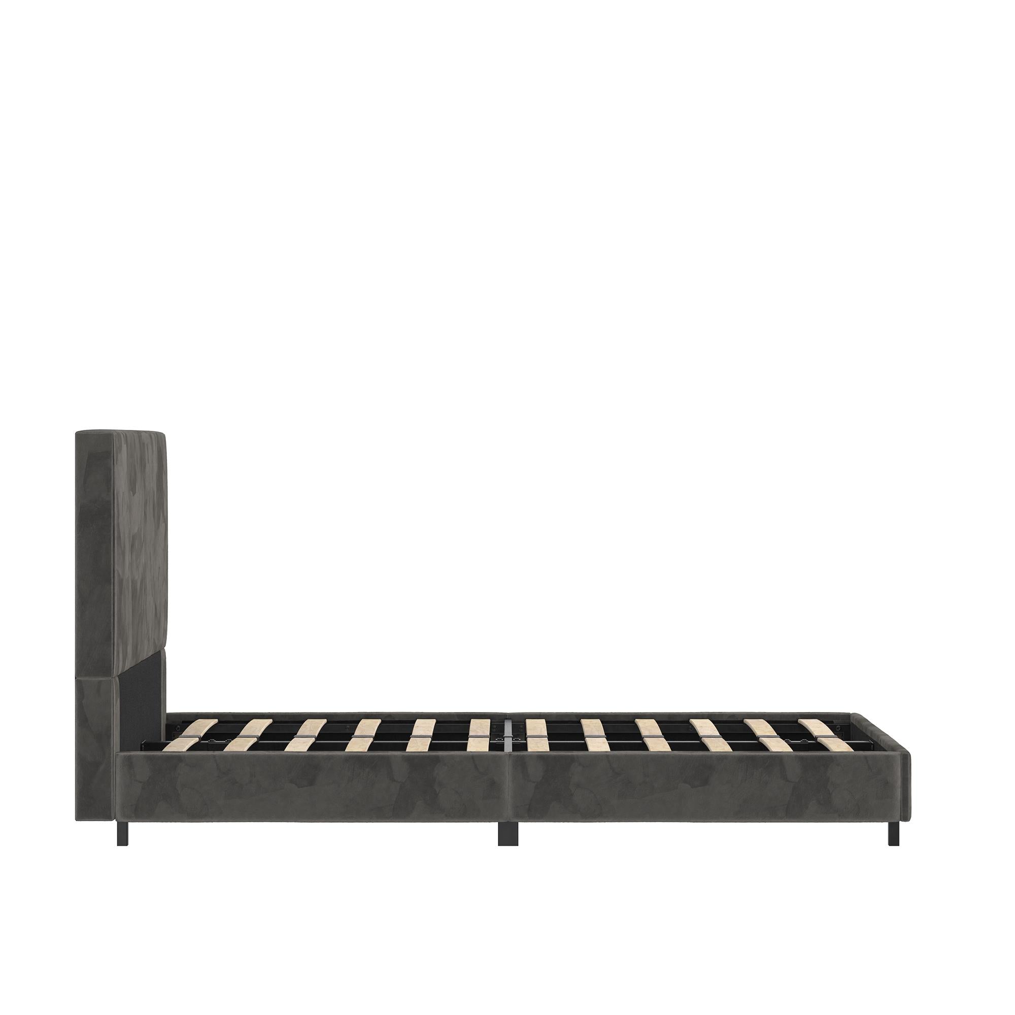 RealRooms Maverick Upholstered Bed - Gray - Twin